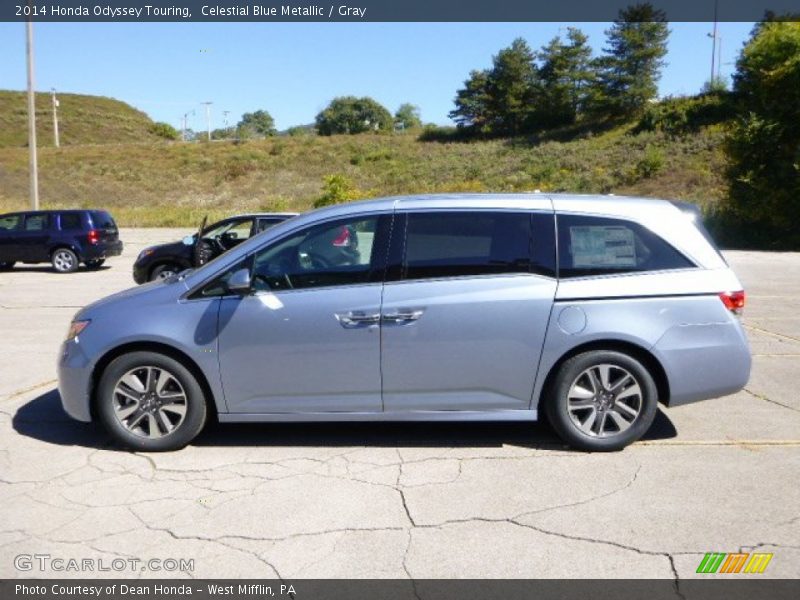 Celestial Blue Metallic / Gray 2014 Honda Odyssey Touring