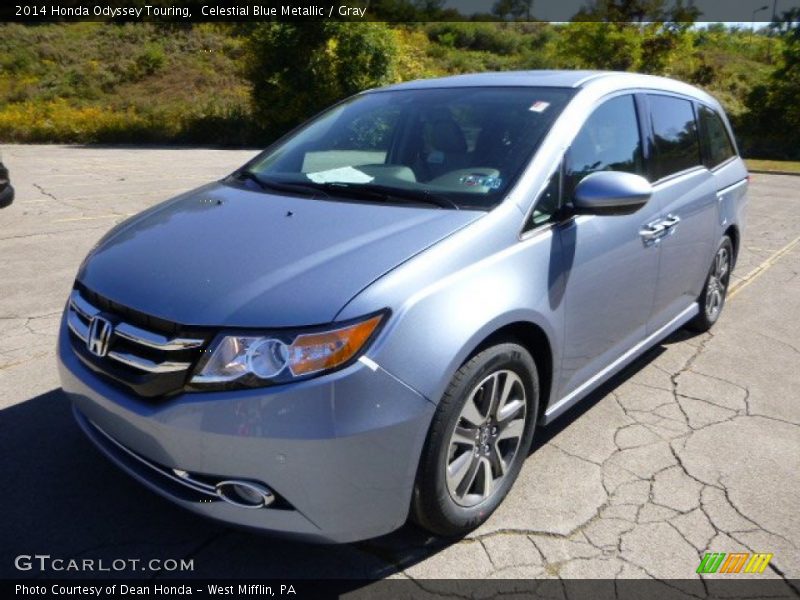 Celestial Blue Metallic / Gray 2014 Honda Odyssey Touring
