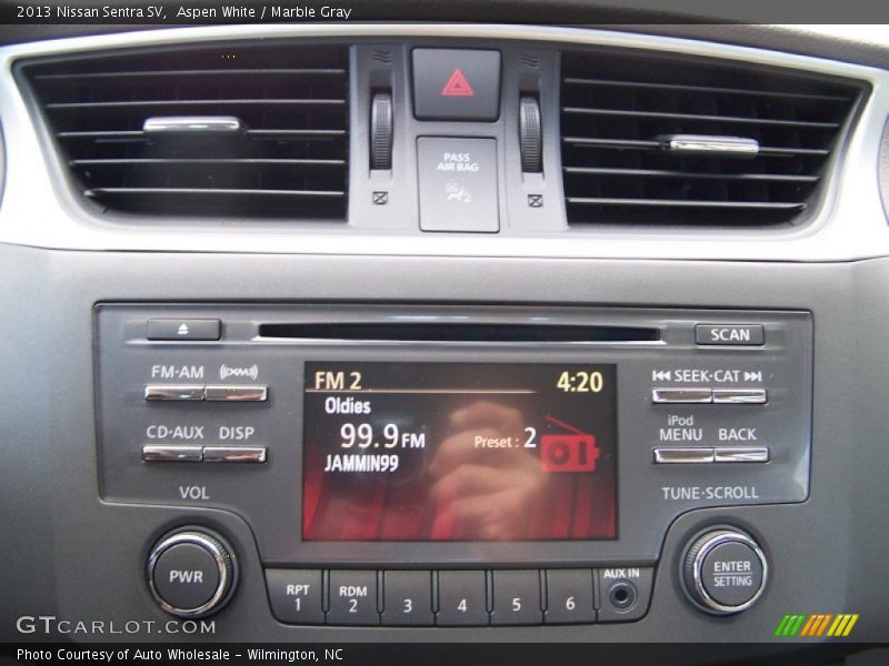Aspen White / Marble Gray 2013 Nissan Sentra SV