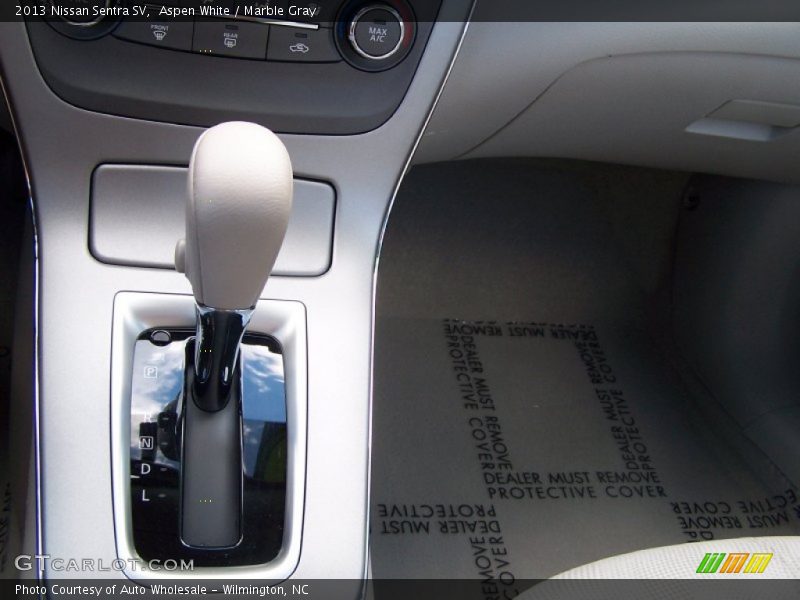 Aspen White / Marble Gray 2013 Nissan Sentra SV