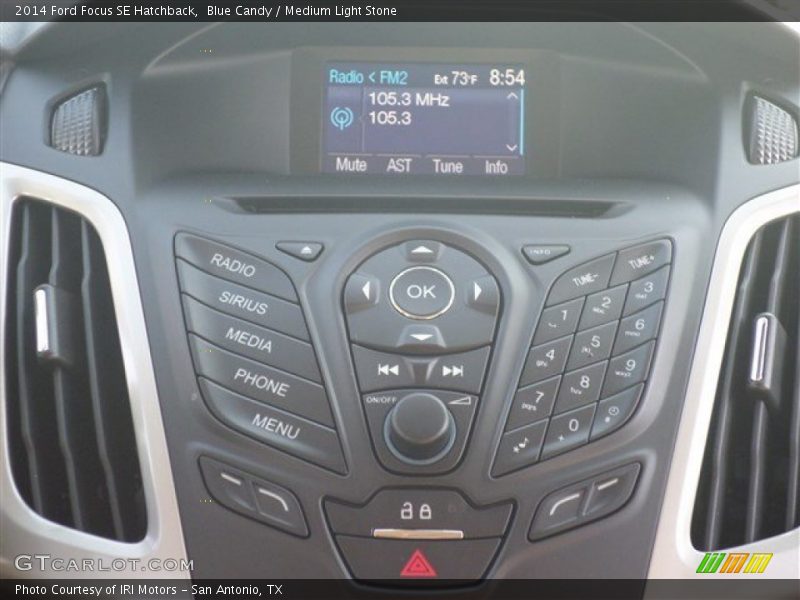 Blue Candy / Medium Light Stone 2014 Ford Focus SE Hatchback