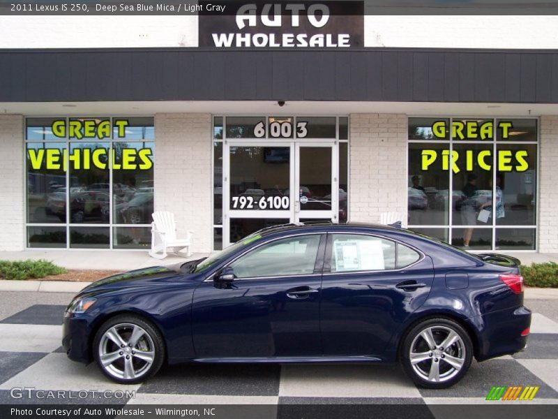 Deep Sea Blue Mica / Light Gray 2011 Lexus IS 250