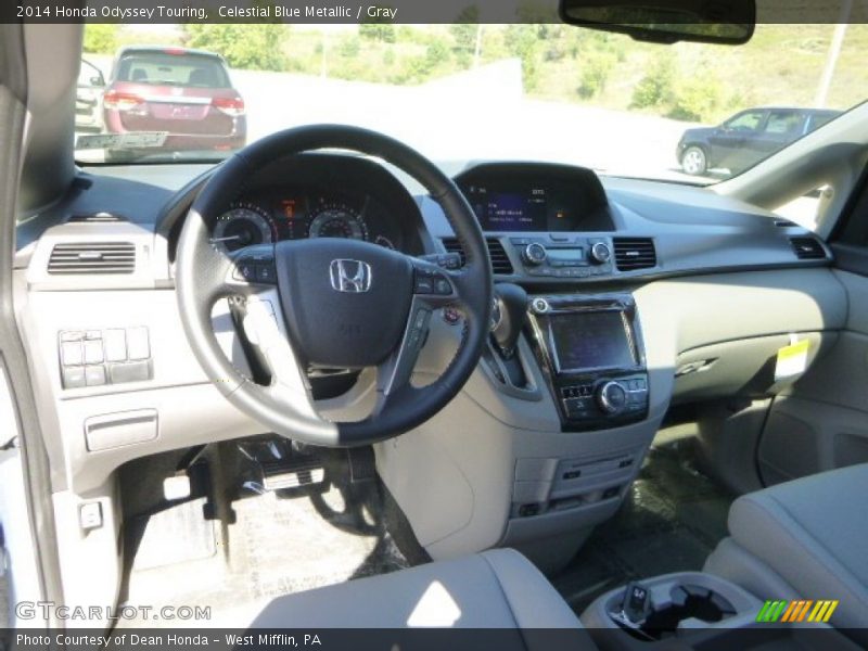 Celestial Blue Metallic / Gray 2014 Honda Odyssey Touring