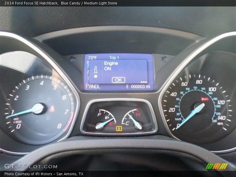 Blue Candy / Medium Light Stone 2014 Ford Focus SE Hatchback