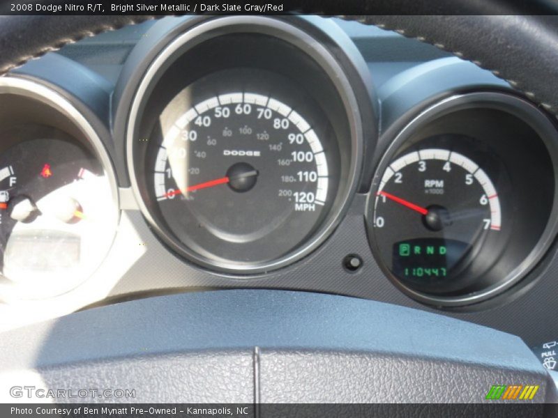 Bright Silver Metallic / Dark Slate Gray/Red 2008 Dodge Nitro R/T