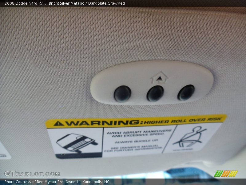 Bright Silver Metallic / Dark Slate Gray/Red 2008 Dodge Nitro R/T