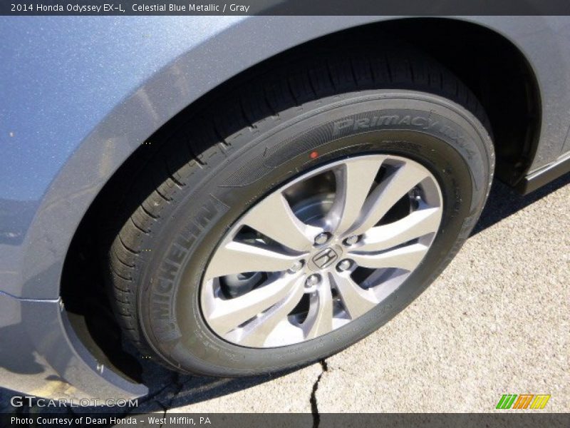 Celestial Blue Metallic / Gray 2014 Honda Odyssey EX-L