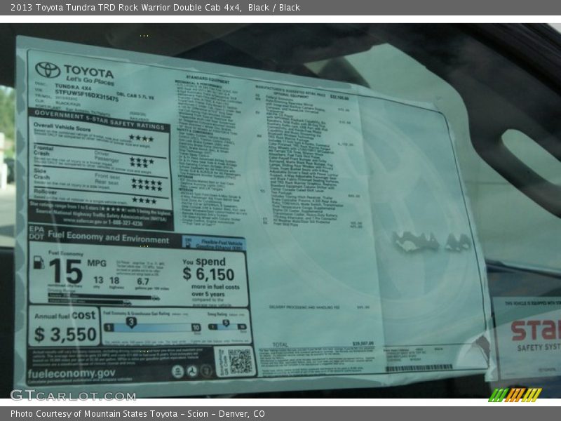 Black / Black 2013 Toyota Tundra TRD Rock Warrior Double Cab 4x4