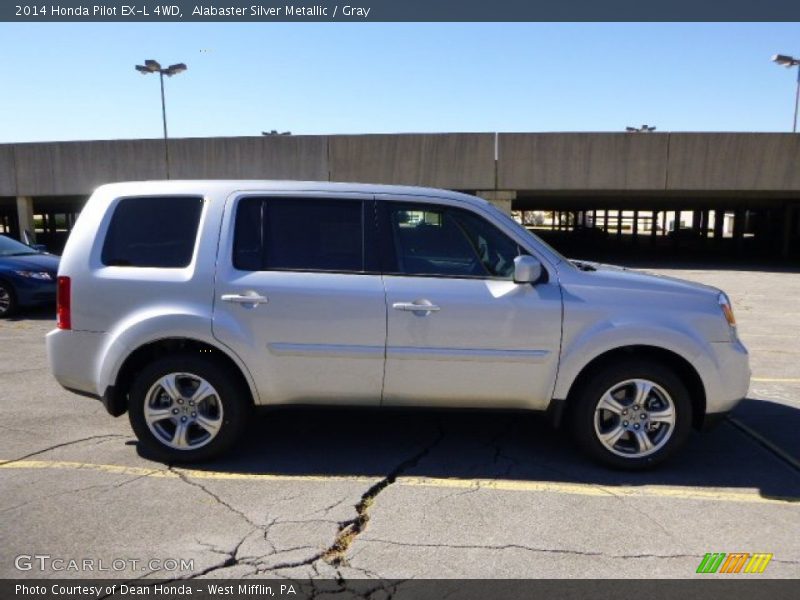 Alabaster Silver Metallic / Gray 2014 Honda Pilot EX-L 4WD