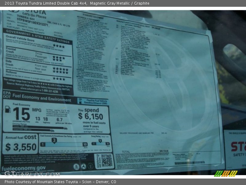 Magnetic Gray Metallic / Graphite 2013 Toyota Tundra Limited Double Cab 4x4