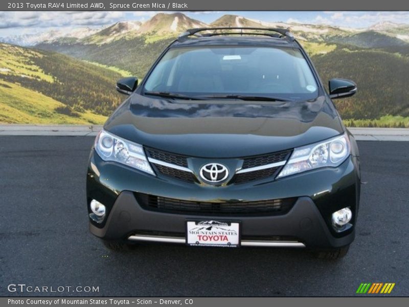 Spruce Green Mica / Black 2013 Toyota RAV4 Limited AWD