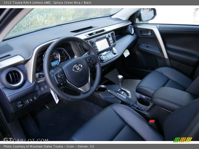 Spruce Green Mica / Black 2013 Toyota RAV4 Limited AWD