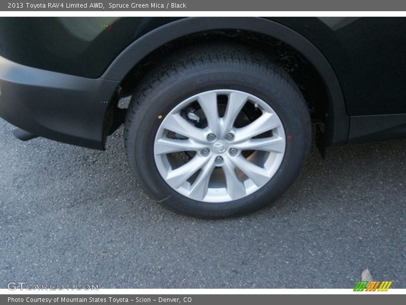 Spruce Green Mica / Black 2013 Toyota RAV4 Limited AWD