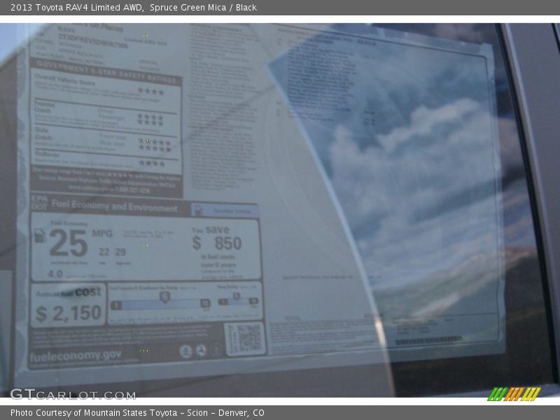 Spruce Green Mica / Black 2013 Toyota RAV4 Limited AWD