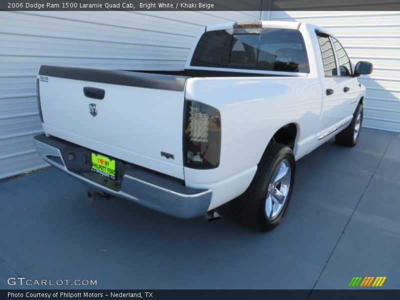 Bright White / Khaki Beige 2006 Dodge Ram 1500 Laramie Quad Cab
