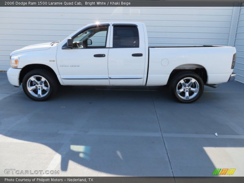 Bright White / Khaki Beige 2006 Dodge Ram 1500 Laramie Quad Cab