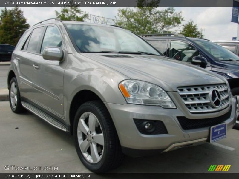 Sand Beige Metallic / Ash 2009 Mercedes-Benz ML 350 4Matic