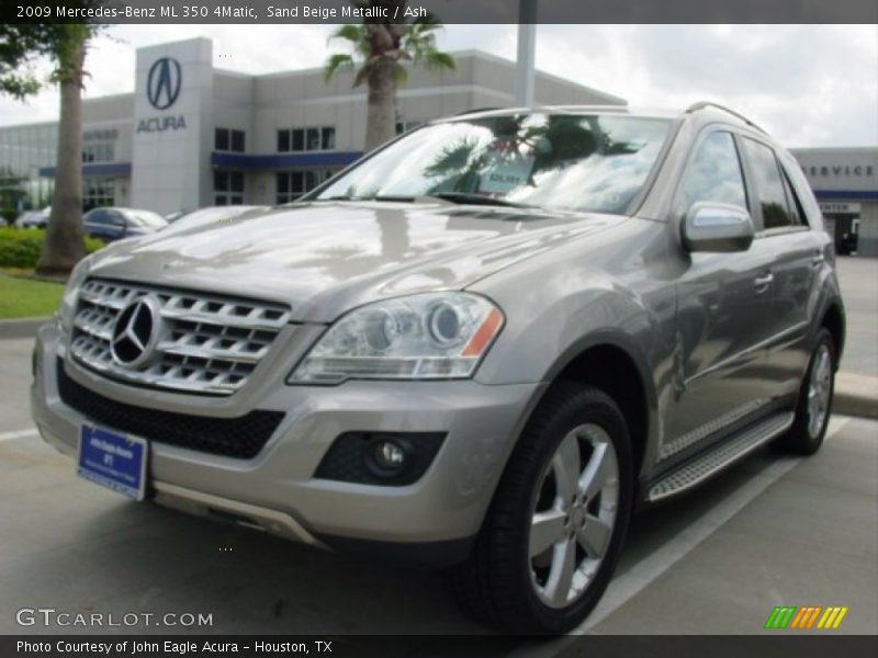 Sand Beige Metallic / Ash 2009 Mercedes-Benz ML 350 4Matic