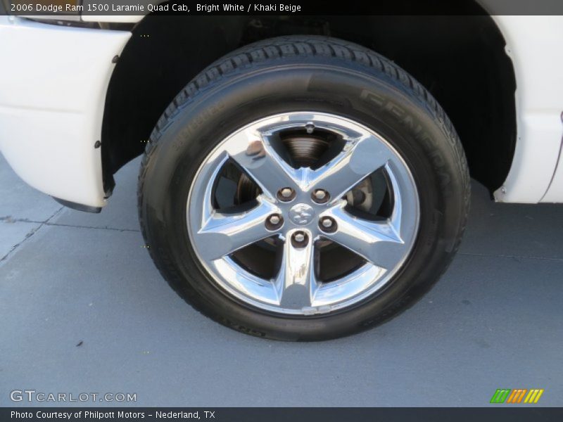 Bright White / Khaki Beige 2006 Dodge Ram 1500 Laramie Quad Cab