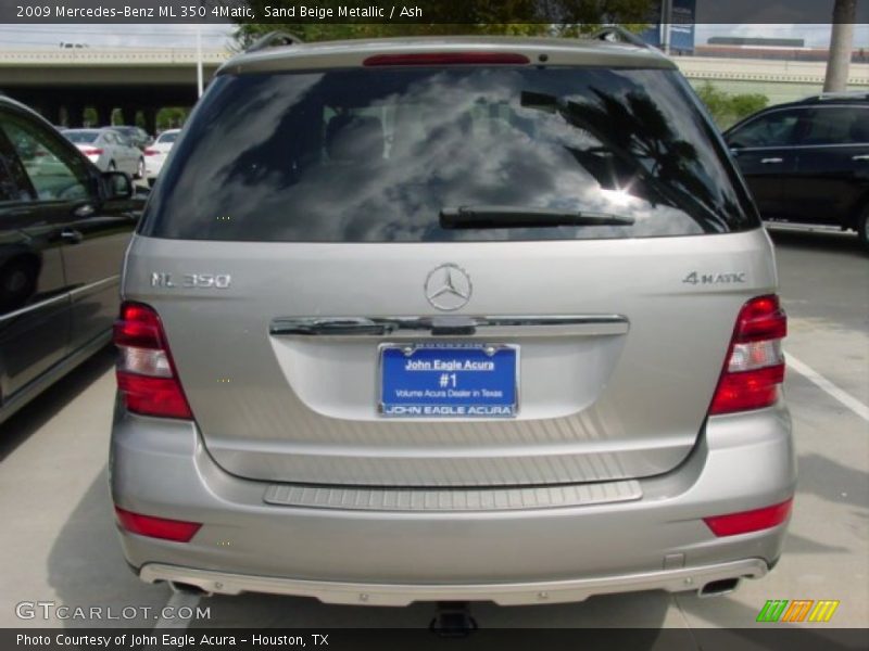 Sand Beige Metallic / Ash 2009 Mercedes-Benz ML 350 4Matic
