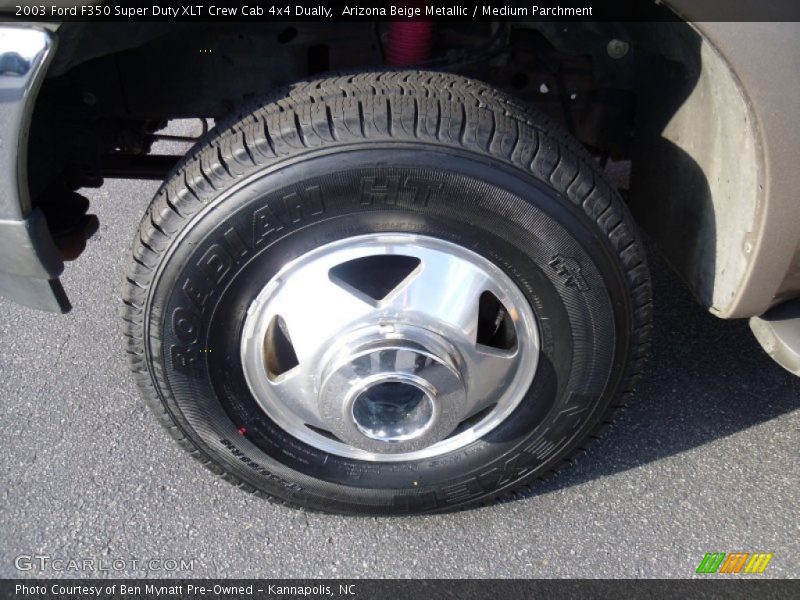Arizona Beige Metallic / Medium Parchment 2003 Ford F350 Super Duty XLT Crew Cab 4x4 Dually