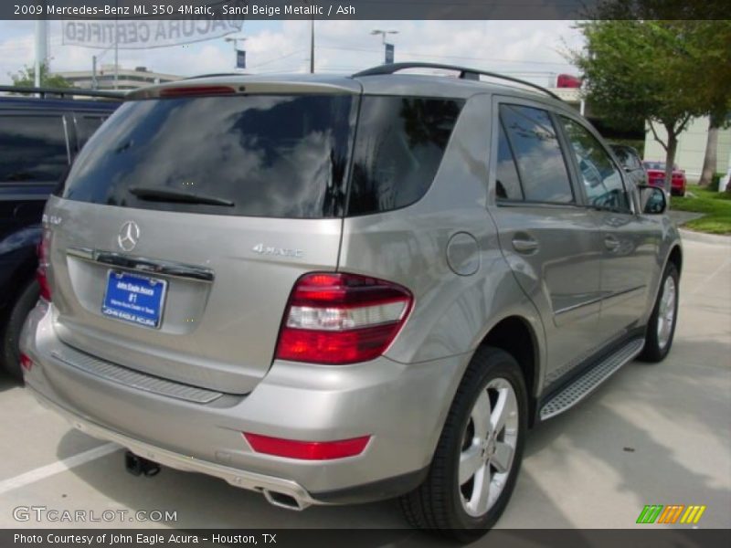 Sand Beige Metallic / Ash 2009 Mercedes-Benz ML 350 4Matic