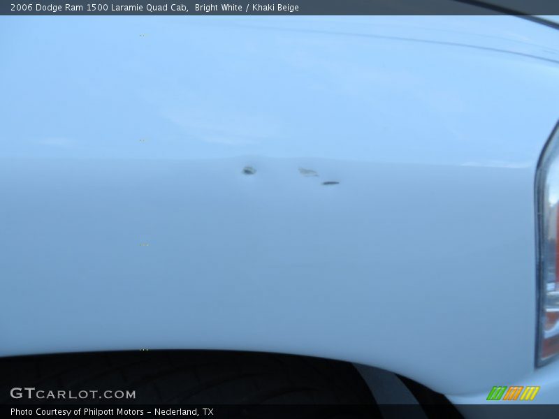 Bright White / Khaki Beige 2006 Dodge Ram 1500 Laramie Quad Cab