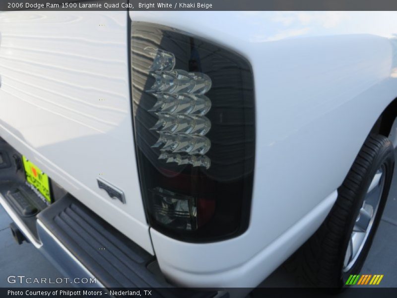 Bright White / Khaki Beige 2006 Dodge Ram 1500 Laramie Quad Cab