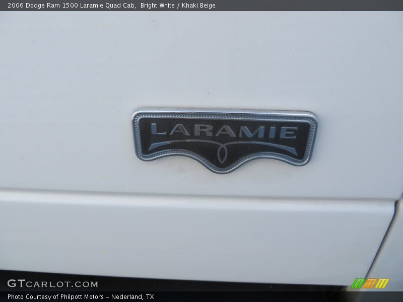 Bright White / Khaki Beige 2006 Dodge Ram 1500 Laramie Quad Cab