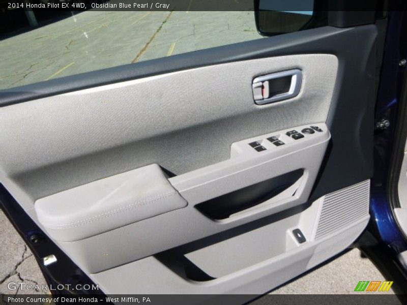 Obsidian Blue Pearl / Gray 2014 Honda Pilot EX 4WD