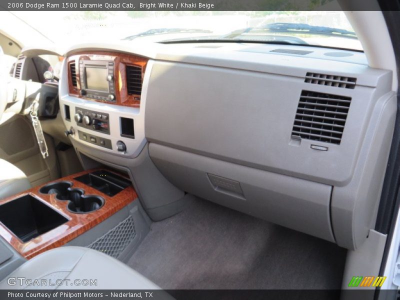 Bright White / Khaki Beige 2006 Dodge Ram 1500 Laramie Quad Cab
