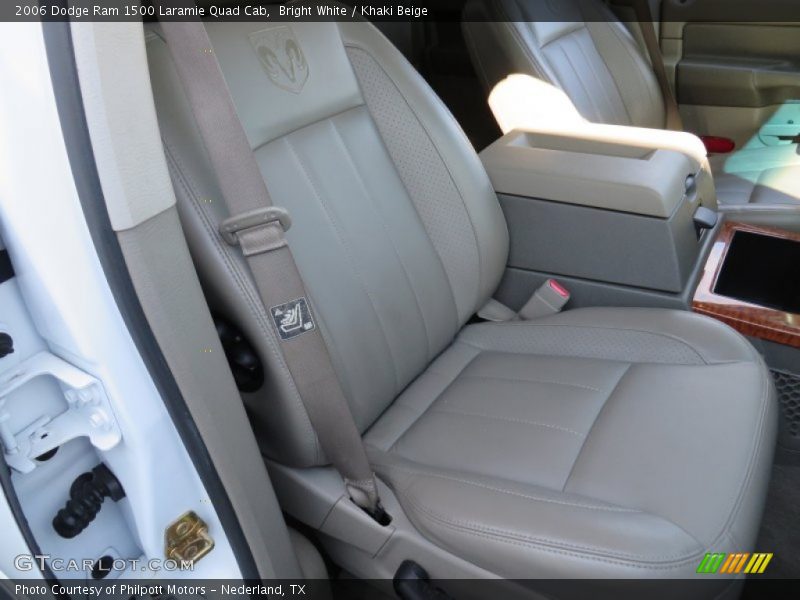 Bright White / Khaki Beige 2006 Dodge Ram 1500 Laramie Quad Cab