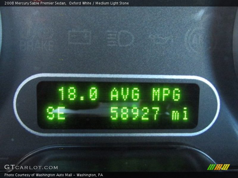 Oxford White / Medium Light Stone 2008 Mercury Sable Premier Sedan