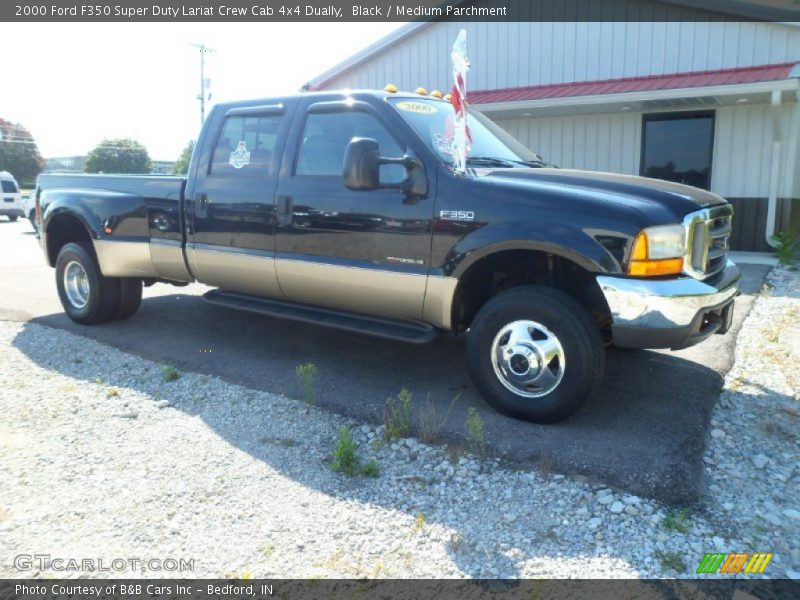 Black / Medium Parchment 2000 Ford F350 Super Duty Lariat Crew Cab 4x4 Dually