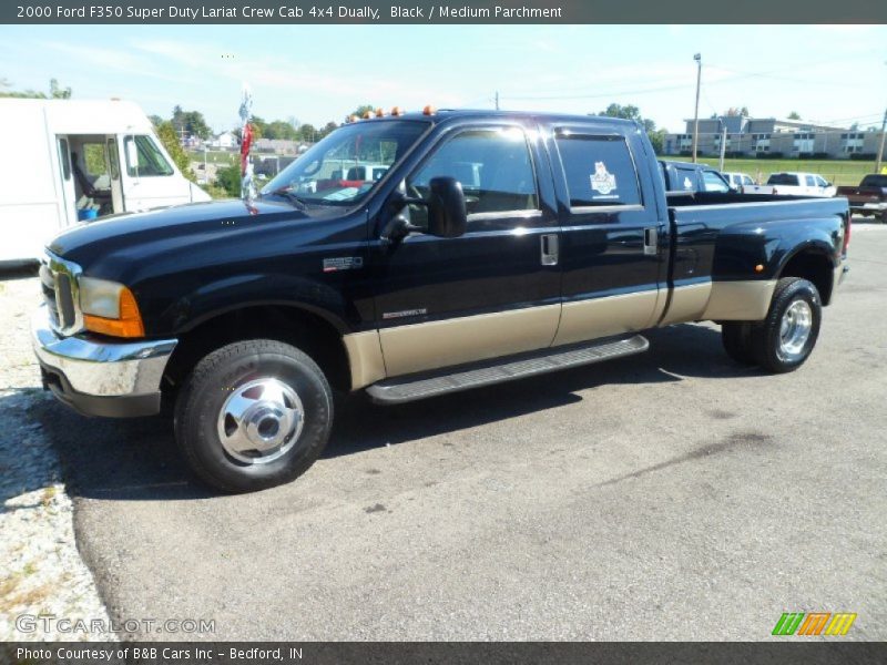 Black / Medium Parchment 2000 Ford F350 Super Duty Lariat Crew Cab 4x4 Dually