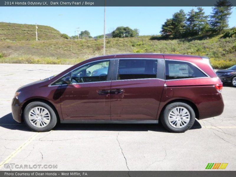 Dark Cherry Pearl / Beige 2014 Honda Odyssey LX