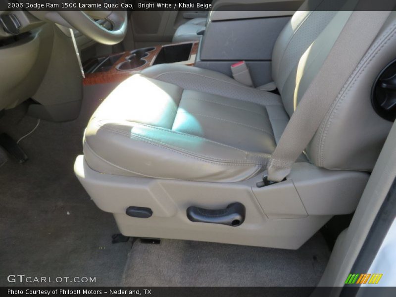 Bright White / Khaki Beige 2006 Dodge Ram 1500 Laramie Quad Cab