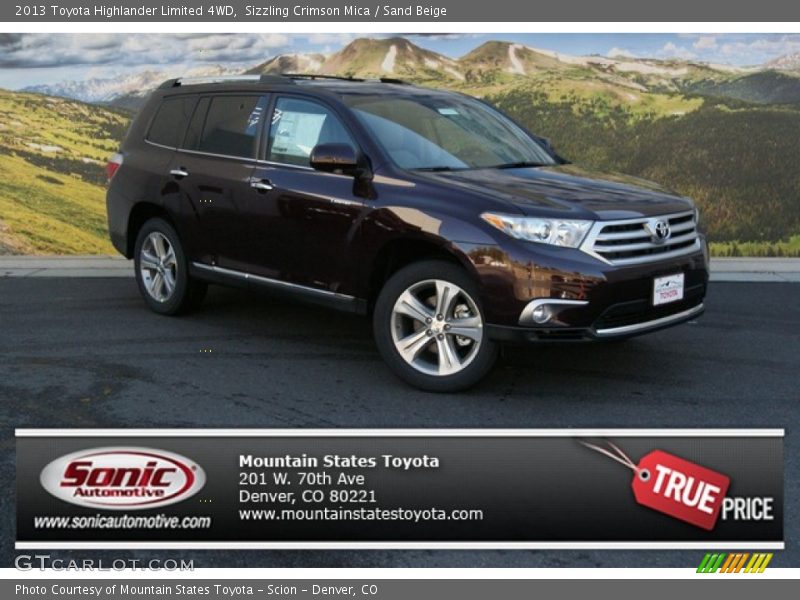 Sizzling Crimson Mica / Sand Beige 2013 Toyota Highlander Limited 4WD
