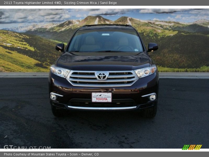 Sizzling Crimson Mica / Sand Beige 2013 Toyota Highlander Limited 4WD
