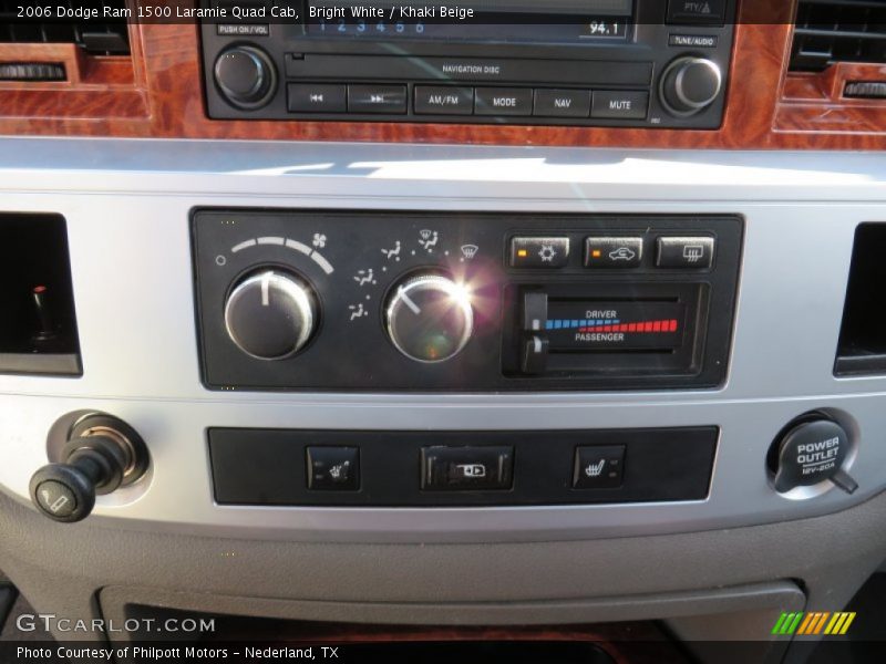 Bright White / Khaki Beige 2006 Dodge Ram 1500 Laramie Quad Cab