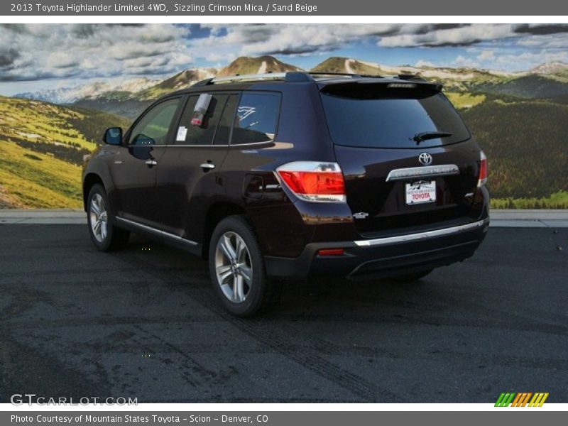 Sizzling Crimson Mica / Sand Beige 2013 Toyota Highlander Limited 4WD