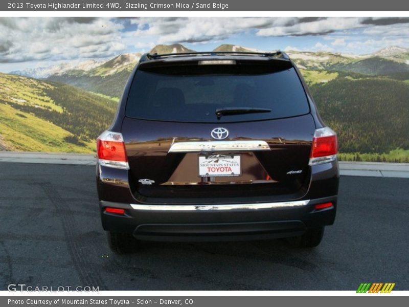 Sizzling Crimson Mica / Sand Beige 2013 Toyota Highlander Limited 4WD