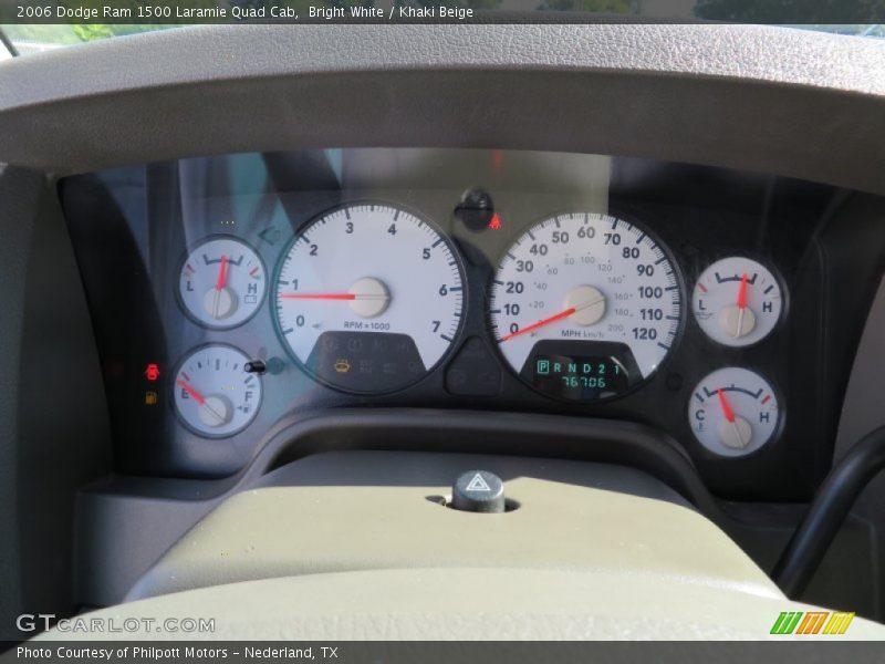 Bright White / Khaki Beige 2006 Dodge Ram 1500 Laramie Quad Cab