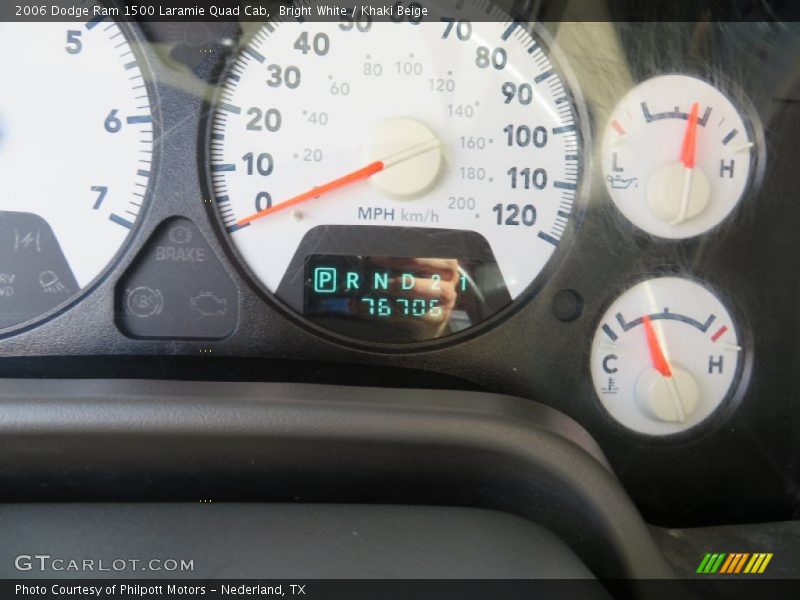 Bright White / Khaki Beige 2006 Dodge Ram 1500 Laramie Quad Cab