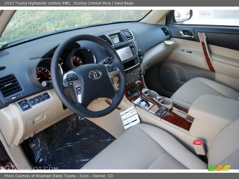 Sizzling Crimson Mica / Sand Beige 2013 Toyota Highlander Limited 4WD