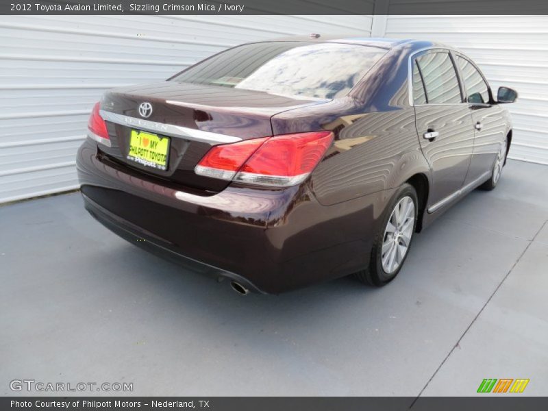Sizzling Crimson Mica / Ivory 2012 Toyota Avalon Limited