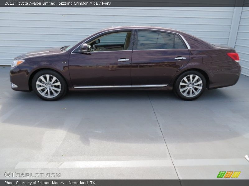 Sizzling Crimson Mica / Ivory 2012 Toyota Avalon Limited