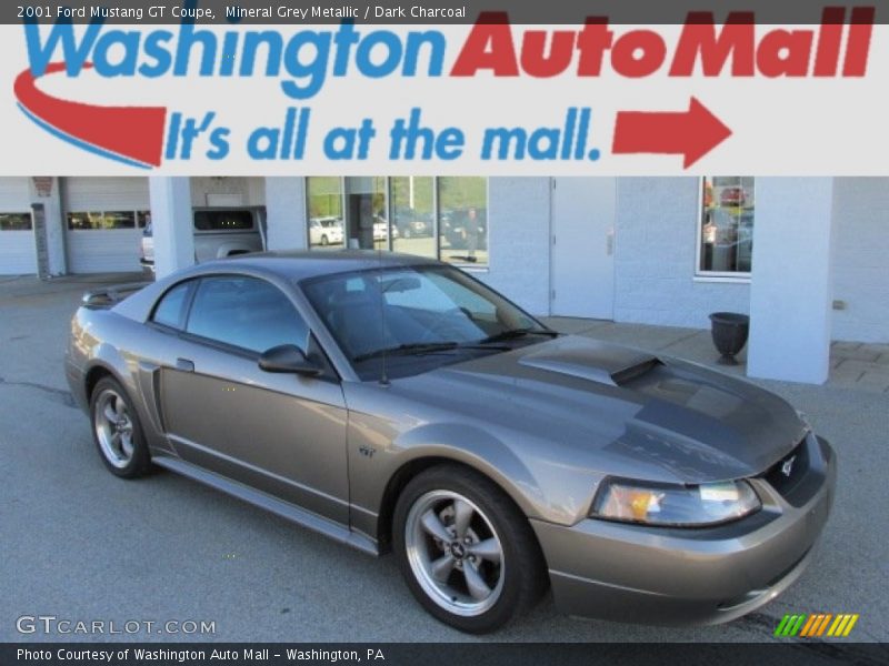 Mineral Grey Metallic / Dark Charcoal 2001 Ford Mustang GT Coupe