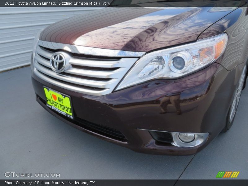 Sizzling Crimson Mica / Ivory 2012 Toyota Avalon Limited