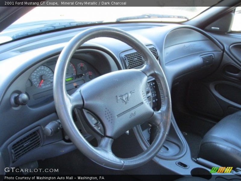 Mineral Grey Metallic / Dark Charcoal 2001 Ford Mustang GT Coupe